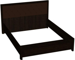 Спальня "Рандеву" RK1602/вар.3 кровать 160*200 (венге/кожа) - Евромебель - каталог товаров магазина Арктика