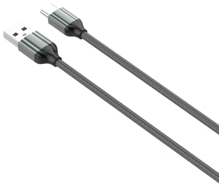 Кабель LDNIO LS431 USB-Type-C 1m 2.4A Gray (LD_B4567) - фото в интернет-магазине Арктика