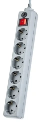 Сетевой фильтр Perfeo Power+ PF_A4671, 1,8м, 6 розеток, серый (PF-PP-6/1,8-G) - каталог товаров магазина Арктика
