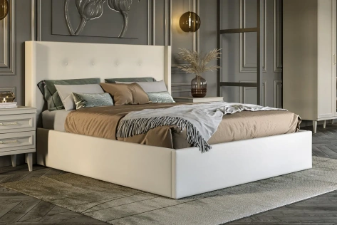 Спальня "Орландо" (ОР-811.26) кровать 160*200 с мех (Ярко-серый) - Ангстрем - фото в интернет-магазине Арктика