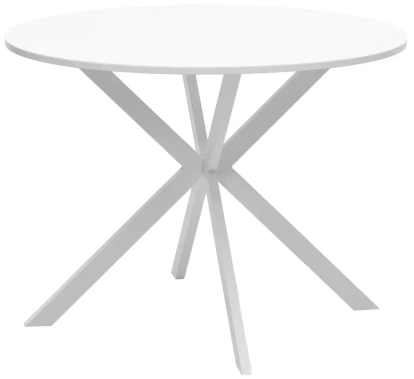 Стол обеденный ВЕГА D100 (Белый, стекло/ белый) - М-Сити - фото в интернет-магазине Арктика