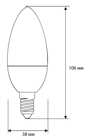 Лампа светодиодная Ergolux LED-C35-11w-E14-6K - фото в интернет-магазине Арктика