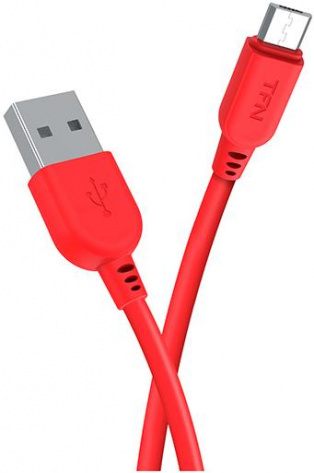 Кабель TFN USB-microUSB 1m red (TFN-CMIC1MPVCRD) - фото в интернет-магазине Арктика