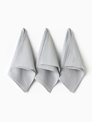 Набор кух.полотенец "Доляна" серый 35х60см 3шт вафля 10500337 - Сима-ленд - фото в интернет-магазине Арктика