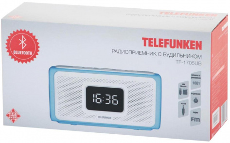Радиоприемник Telefunken TF-1705UB Blue White - фото в интернет-магазине Арктика