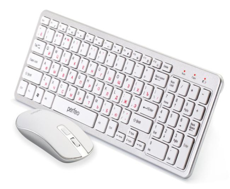 Набор клавиатура + мышь беспров. Perfeo UNION (PF_B4899) (белый) USB - фото в интернет-магазине Арктика