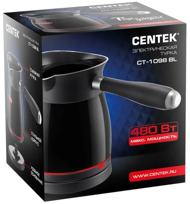 Электрическая турка Centek CT-1098 BL(черный) - фото в интернет-магазине Арктика