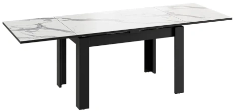 Стол обеденный "Хьюстон" Т2 (Черный/Белый мрамор) - Три Я - фото в интернет-магазине Арктика