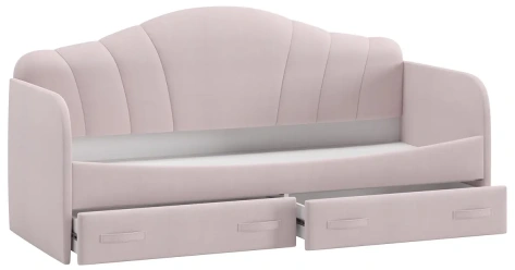 Детская "Сабрина" ТД-307.12.02 кровать 900 (Велюр пудровый) - Три Я - фото в интернет-магазине Арктика