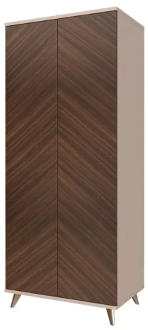 Гостиная "Хармони" 468.01 шкаф 2-х дверн (бежевый/древесный) - Столлайн - фото в интернет-магазине Арктика