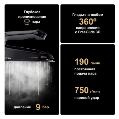 Парогенератор Braun IS9090BK - фото в интернет-магазине Арктика