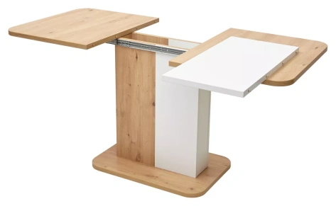 Стол обеденный NEXT (дуб артисан/белый) - М-Сити - фото в интернет-магазине Арктика