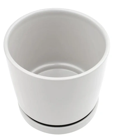 Керамический горшок "Клиф" с подставкой Fdtc10 2,5 л белый - Магамакс - фото в интернет-магазине Арктика