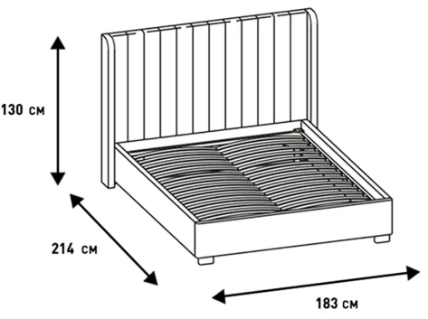 Кровать "Аделия" 811.26 кровать 160*200 с мех (Simpl 54/Серый уголь/ОД06) - Ангстрем - фото в интернет-магазине Арктика