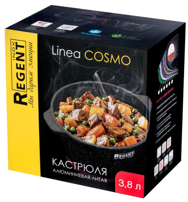 Кастрюля Linea COSMO 93-AL-CS-4-22 3,8 л - Регент Рус - фото в интернет-магазине Арктика