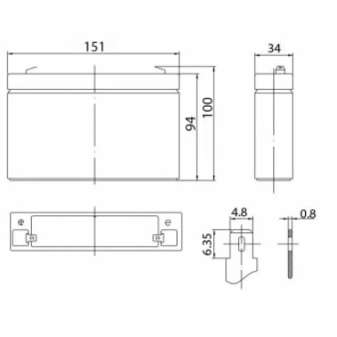 Батарея Delta 6V/9A HR6-9 - фото в интернет-магазине Арктика