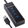 Концентратор USB 3.0 Perfeo (PF_C3221) (PF-H031) черный