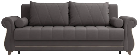 Диван "Порто" Ф (велюр Fresh эспрессо/ велюр Fresh крем) - Олмеко - фото в интернет-магазине Арктика