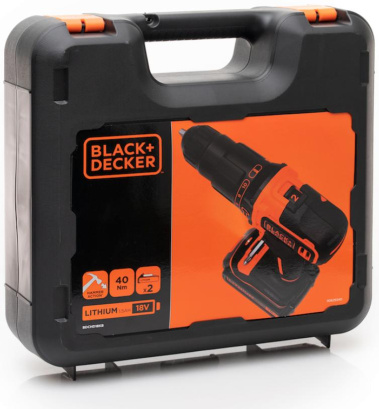 Дрель аккумуляторная Black&Decker BDCHD18KB-QW - фото в интернет-магазине Арктика