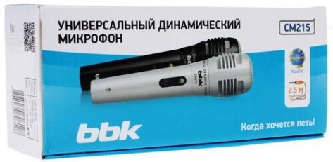 Микрофон BBK CM215 black gold 2.5m - фото в интернет-магазине Арктика
