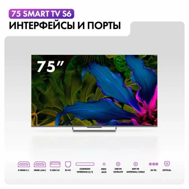 Телевизор Haier 75 Smart TV S6 UHD - фото в интернет-магазине Арктика
