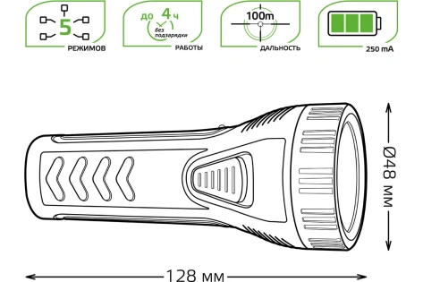 Фонарь Gauss GFL101 - фото в интернет-магазине Арктика