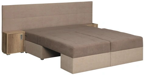 Диван "Даллас" (прага браун/прага капучино/дуб сонома) - Олмеко - фото в интернет-магазине Арктика