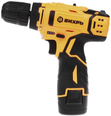Дрель аккумуляторная ВИХРЬ ДА-12Л-2 - фото в интернет-магазине Арктика