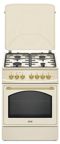Плита комбинированная MiU Granma 61S бежевая - фото в интернет-магазине Арктика