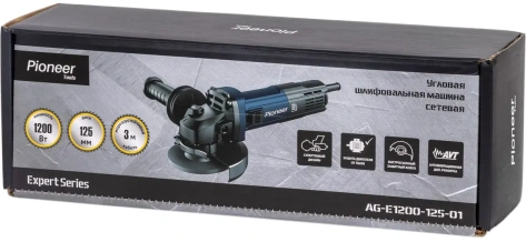 Углошлифовальная машинка Pioneer AG-E1200-125-01 - фото в интернет-магазине Арктика