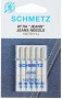 Иглы Schmetz для джинсы 130/705H-J № 90(2),100(2),110, 5 шт.