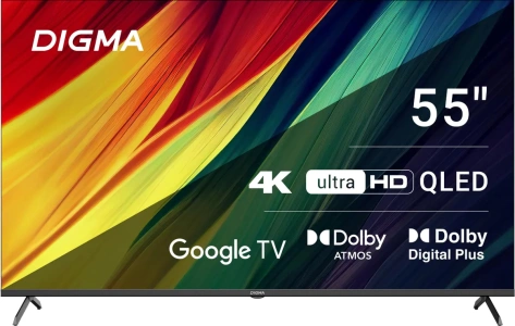 Телевизор Digma DM-LED55UQB31 QLED UHD Smart TV - фото в интернет-магазине Арктика