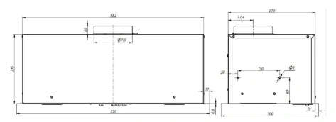 Вытяжка Elikor CUBE 60П-650-К3Д черный/черный - фото в интернет-магазине Арктика