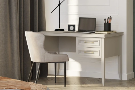 Гостиная "Орландо" (ОР-530.02_правый) стол письменный (Ярко-серый) - Ангстрем - фото в интернет-магазине Арктика