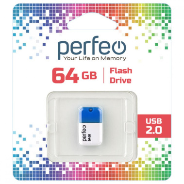 Флеш диск Perfeo 64Gb M04 синяя (PF-M04BL064) - фото в интернет-магазине Арктика