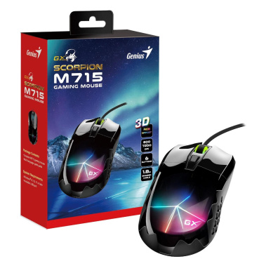 Мышь Genius Scorpion M715 (черная) USB - фото в интернет-магазине Арктика