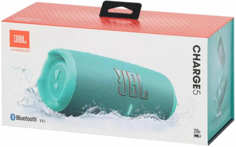 Портативная акустика JBL Charge 5 Teal (JBLCHARGE5TEAL) - фото в интернет-магазине Арктика