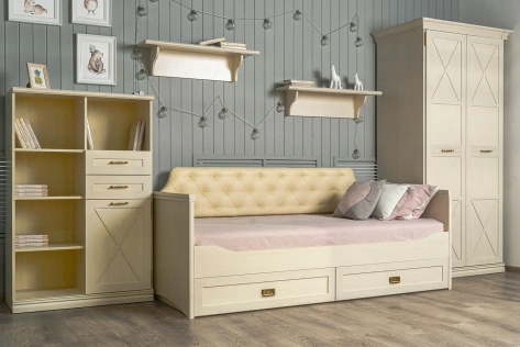 Спальня "Кантри" (КА-202.01) шкаф для одежды (Валенсия) - Ангстрем - фото в интернет-магазине Арктика