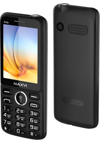 Мобильный телефон Maxvi K15n Black - фото в интернет-магазине Арктика