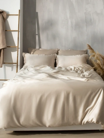 Простыня на резинке SL Home Tencel 200*200+30 см , цв. бежевый 10285312 - Сима-ленд - фото в интернет-магазине Арктика