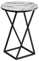 Стол журнальный ДП 1-03-05 (черный/белый мрамор) - Три Я - каталог товаров магазина Арктика