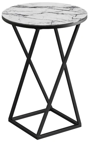 Стол журнальный ДП 1-03-05 (черный/белый мрамор) - Три Я - фото в интернет-магазине Арктика