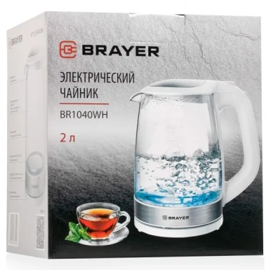 Чайник BRAYER BR1040WH - фото в интернет-магазине Арктика