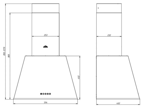 Вытяжка Elikor Гамма 60П-650-Э3Д крем/бронза - фото в интернет-магазине Арктика