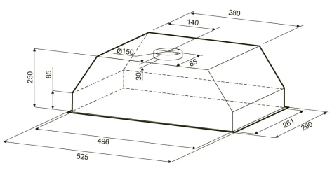 Вытяжка Krona SVEN 600 inox one knob - фото в интернет-магазине Арктика