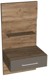 Спальня "Беата-2" тумба навесная 500 (крафт табачный/мат шоколад) - Евромебель - каталог товаров магазина Арктика