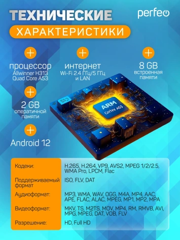 Смарт приставка Perfeo Logic  2+8Gb (PF_A4554) - фото в интернет-магазине Арктика