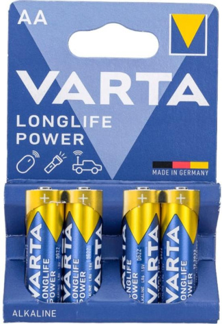 Батарейка Varta LR6-4BL Longlife Power 4 шт - фото в интернет-магазине Арктика