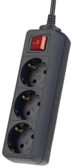 Удлинитель Perfeo Powermate PF_A4676, 1,8м, 3 розетки, черный (PF-PM-3/1,8-B)* - каталог товаров магазина Арктика
