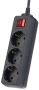 Удлинитель Perfeo Powermate PF_A4676, 1,8м, 3 розетки, черный (PF-PM-3/1,8-B)*